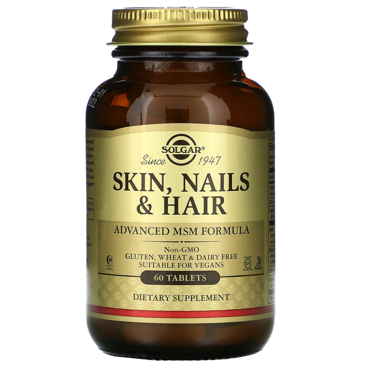 Solgar, Skin, Nails & Hair, Advanced MSM Formula, 120 Tablets - Supply Center USA