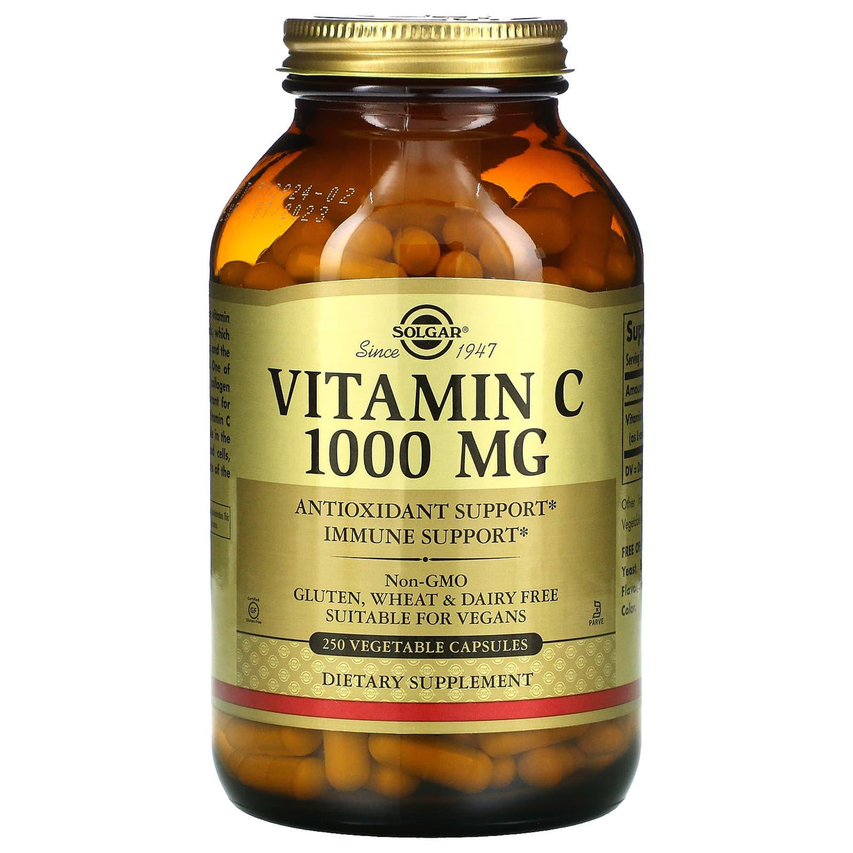 Solgar, Vitamin C, 500 mg, 250 Vegetable Capsules - Supply Center USA