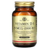 Solgar, Vitamin D 3 (Cholecalciferol), 25 mcg (1,000 IU), 100 Softgels - Supply Center USA