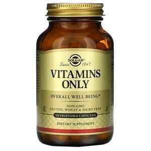 Solgar, Vitamins Only, 90 Vegetable Capsules - Supply Center USA