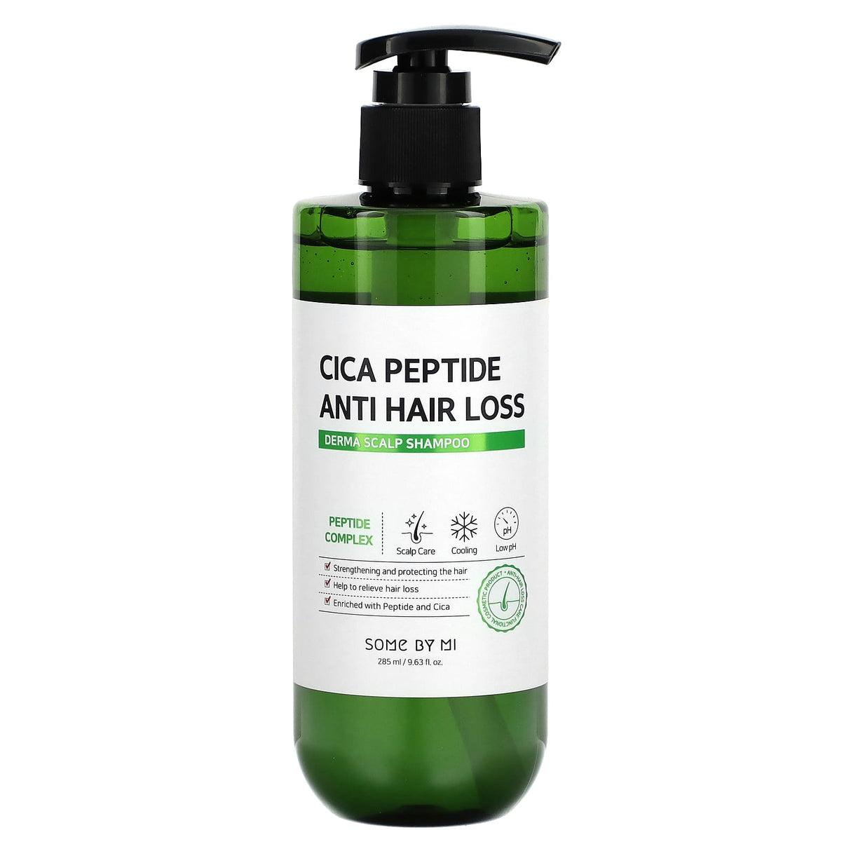 SOME BY MI, Cica Peptide Anti Hair Loss, Derma Scalp Shampoo, 9.63 fl oz (285 ml) - Supply Center USA