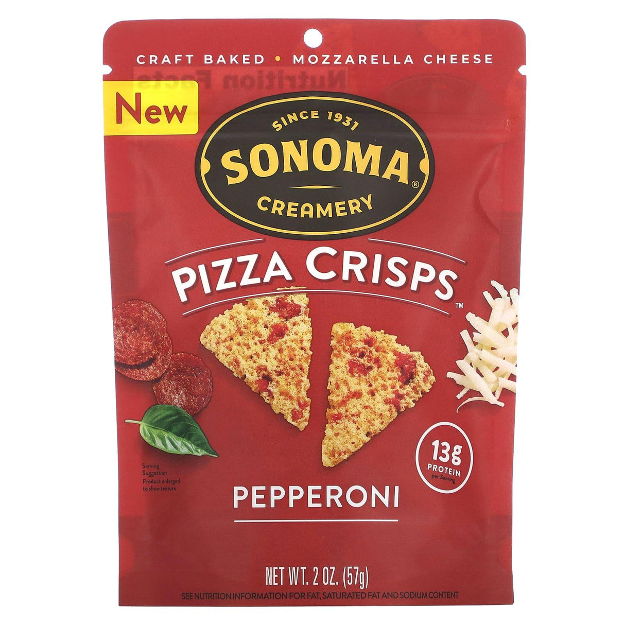 Sonoma Creamery, Pizza Crisps, Tomato Basil, 2 oz (57 g) - Supply Center USA