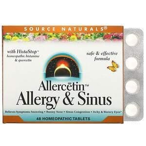 Source Naturals, Allercetin, Allergy & Sinus, 48 Homeopathic Tablets - Supply Center USA