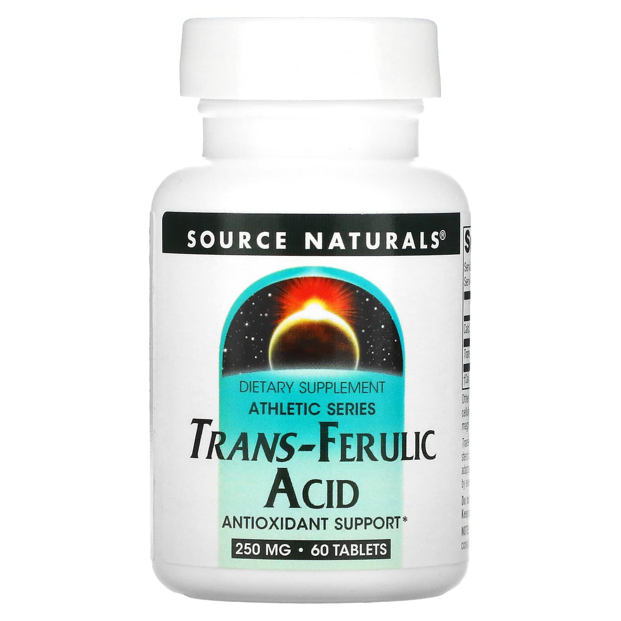 Source Naturals, Athletic Series, Trans-Ferulic Acid, 250 mg, 60 Tablets - Supply Center USA