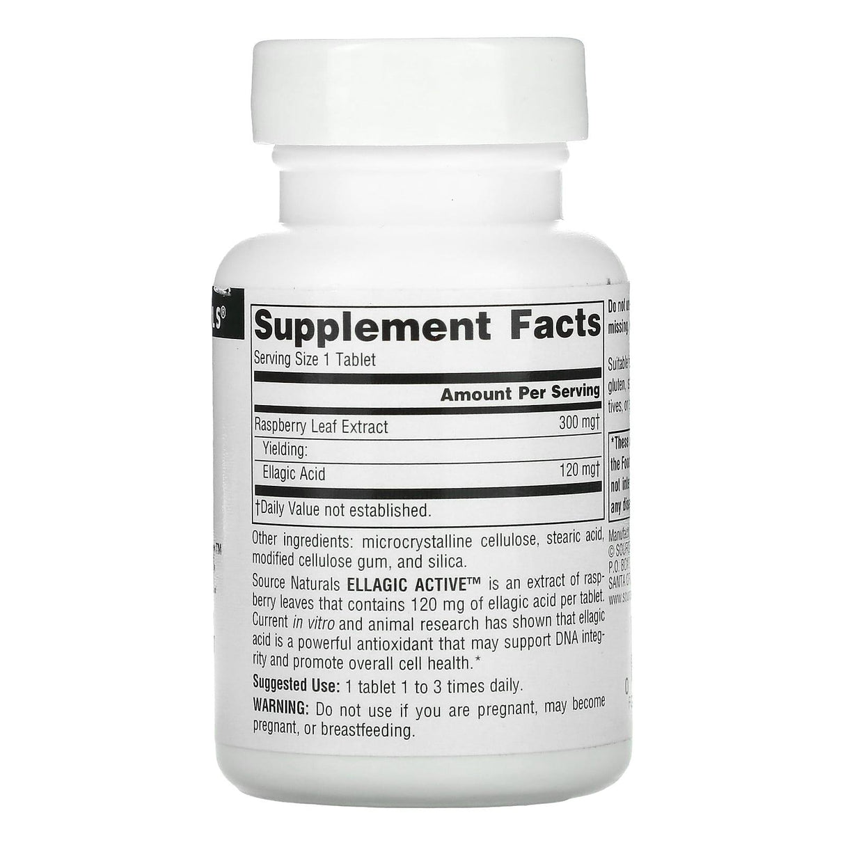 Source Naturals, Ellagic Active, 300 mg, 60 Tablets - Supply Center USA