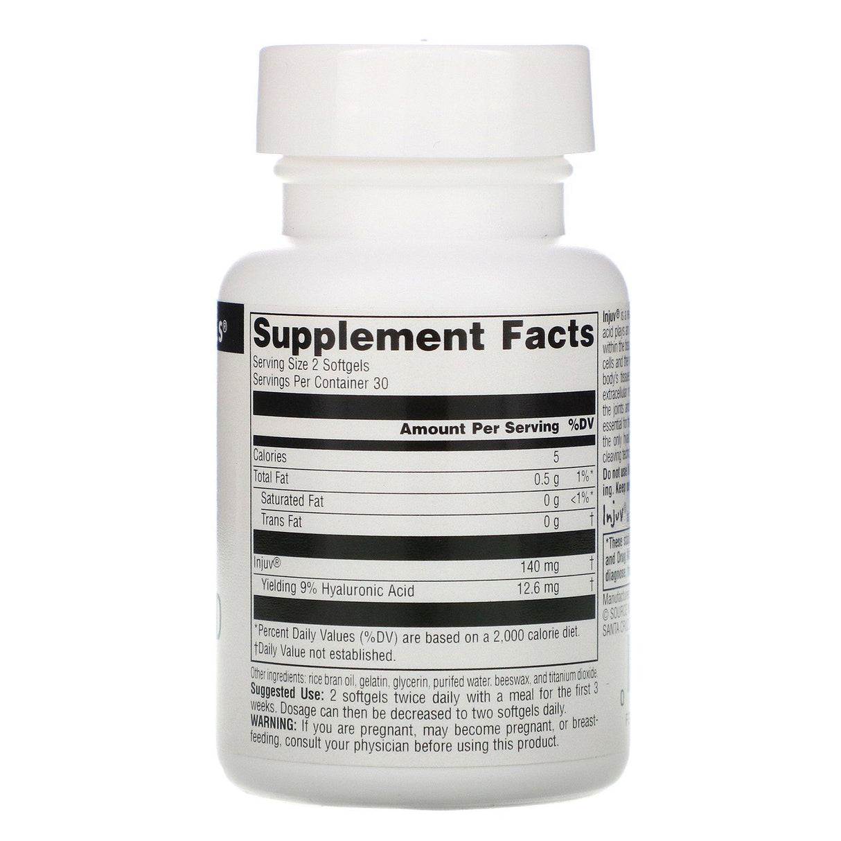 Source Naturals, Injuv Hyaluronic Acid, 70 mg, 60 Softgels - Supply Center USA