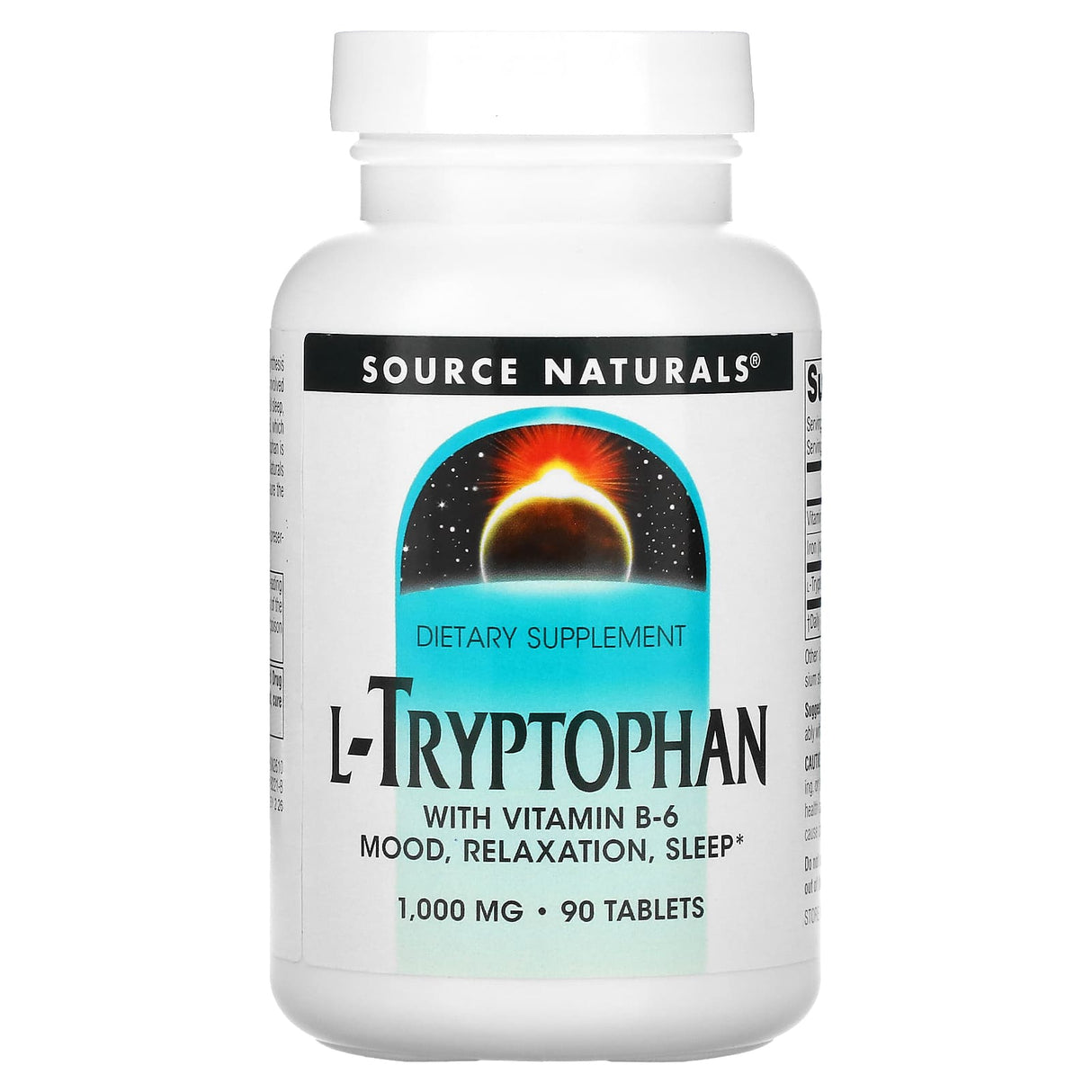 Source Naturals, L-Tryptophan, 1,000 mg, 90 Tablets - Supply Center USA