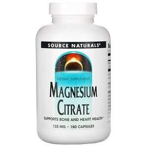 Source Naturals, Magnesium Citrate, 133 mg, 180 Capsules - Supply Center USA