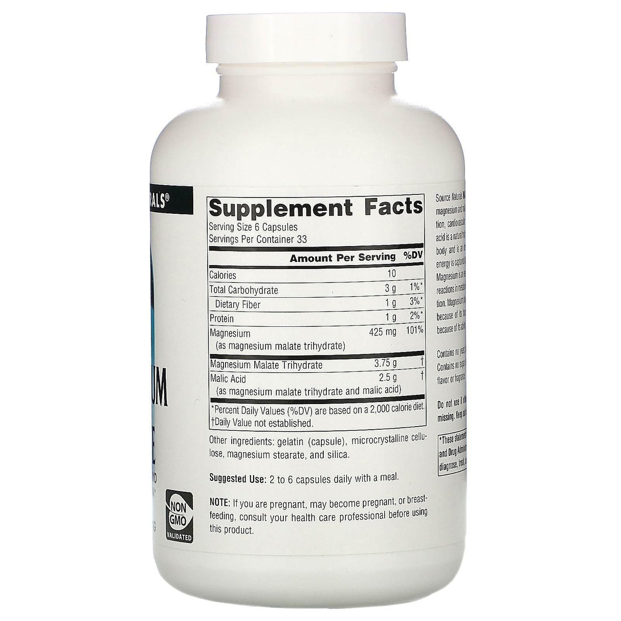 Source Naturals, Magnesium Malate, 3,750 mg, 200 Capsules - Supply Center USA