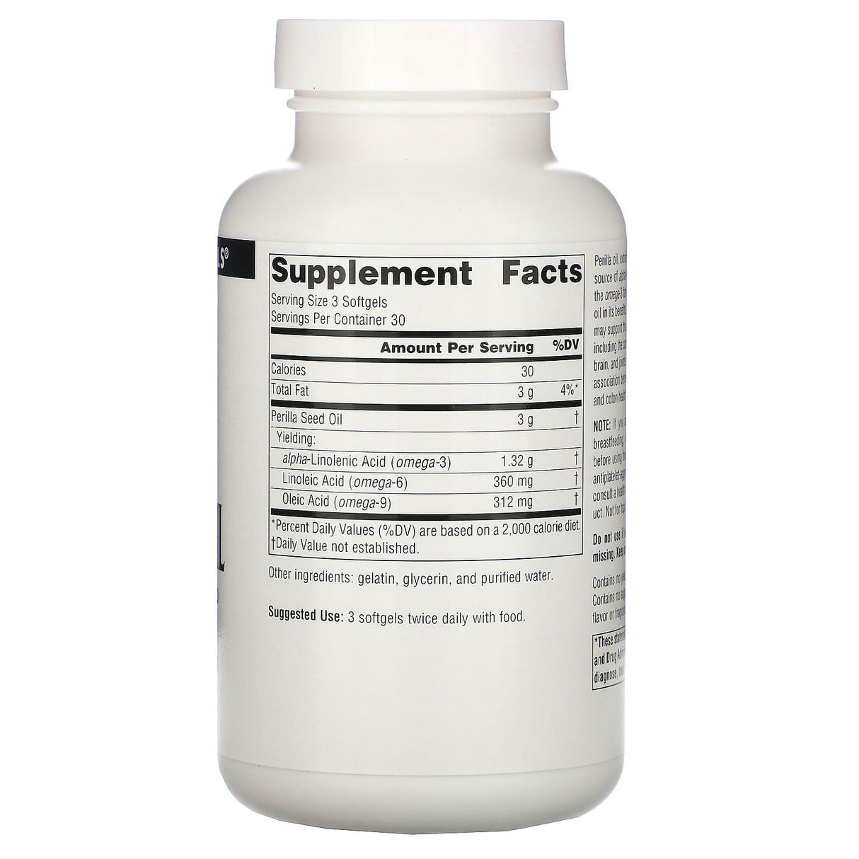 Source Naturals, Perilla Oil, 1000 mg, 90 Softgels - Supply Center USA