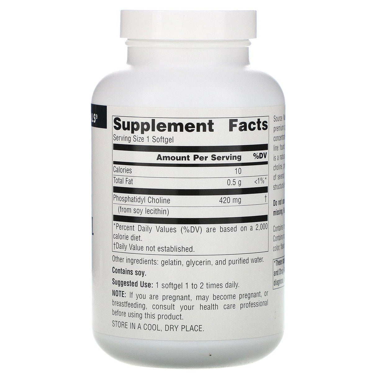 Source Naturals, Phosphatidyl Choline, In Lecithin, 420 mg, 180 Softgels - Supply Center USA