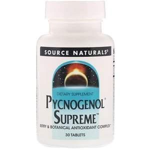Source Naturals, Pycnogenol Supreme, 30 Tablets - Supply Center USA