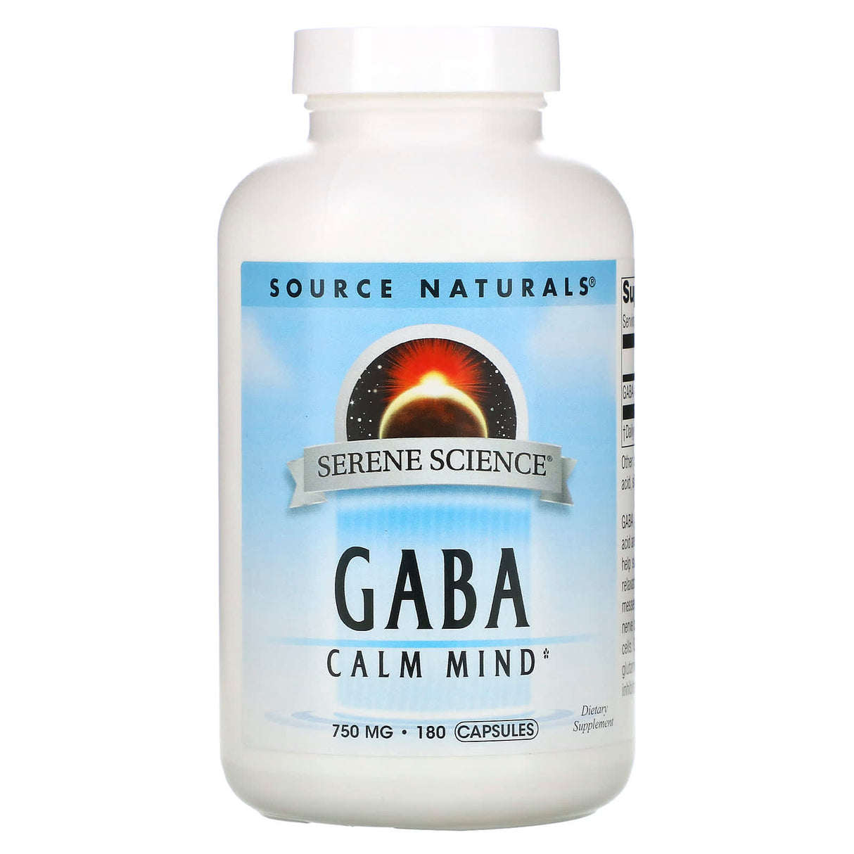 Source Naturals, Serene Science, GABA Calm Mind, 750 mg, 180 Capsules - Supply Center USA