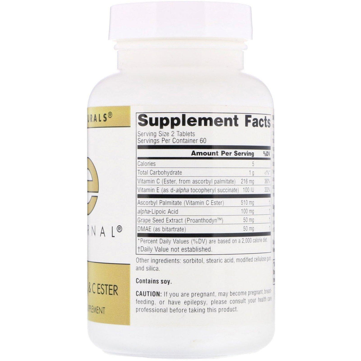 Source Naturals, Skin Eternal with DMAE, Lipoic Acid, and C Ester, 120 Tablets - Supply Center USA