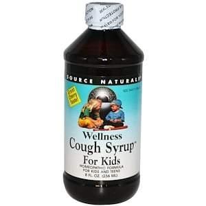 Source Naturals, Wellness Cough Syrup For Kids, Great Cherry Taste, 8 fl oz (236 ml) - Supply Center USA