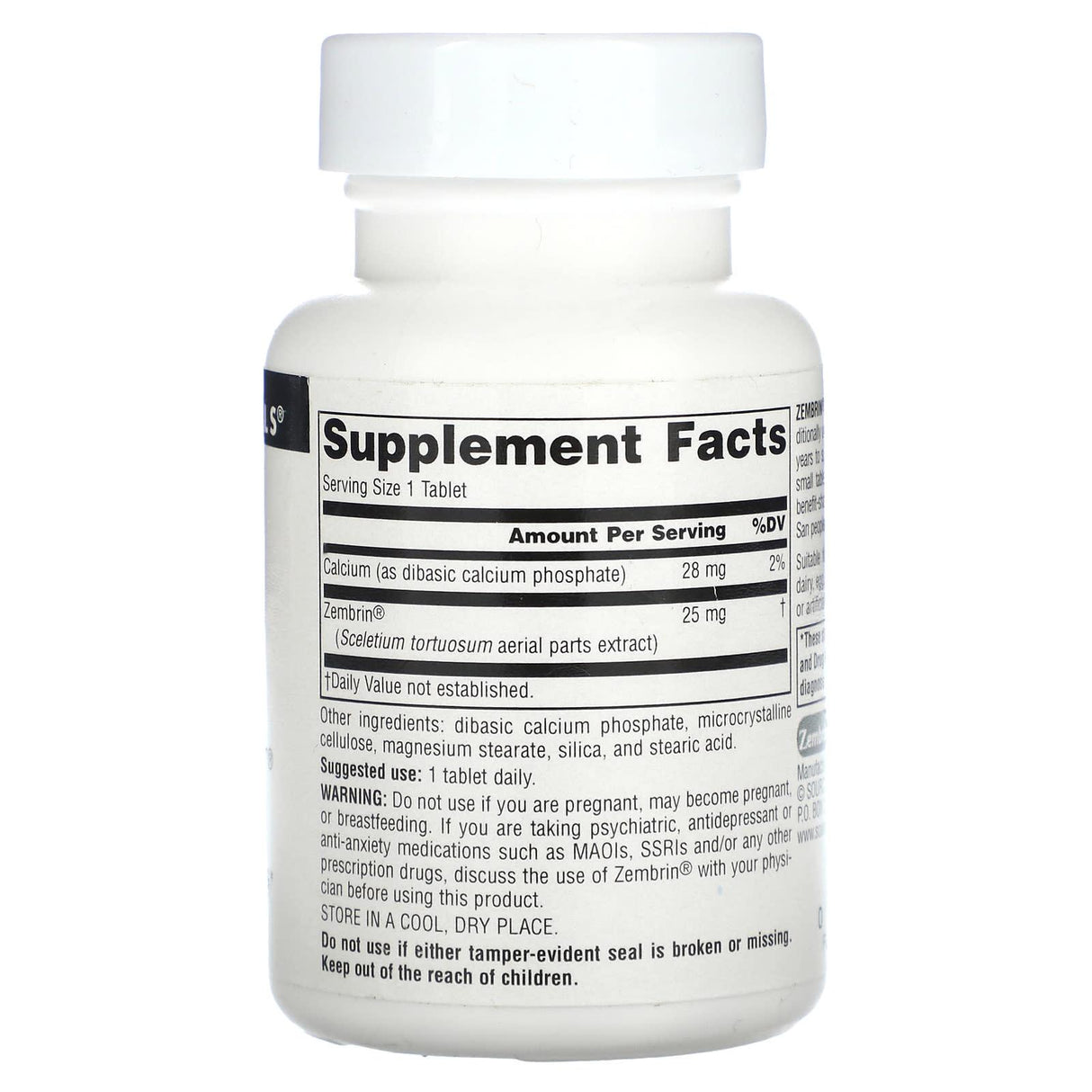 Source Naturals, Zembrin, 25 mg, 30 Tablets - Supply Center USA