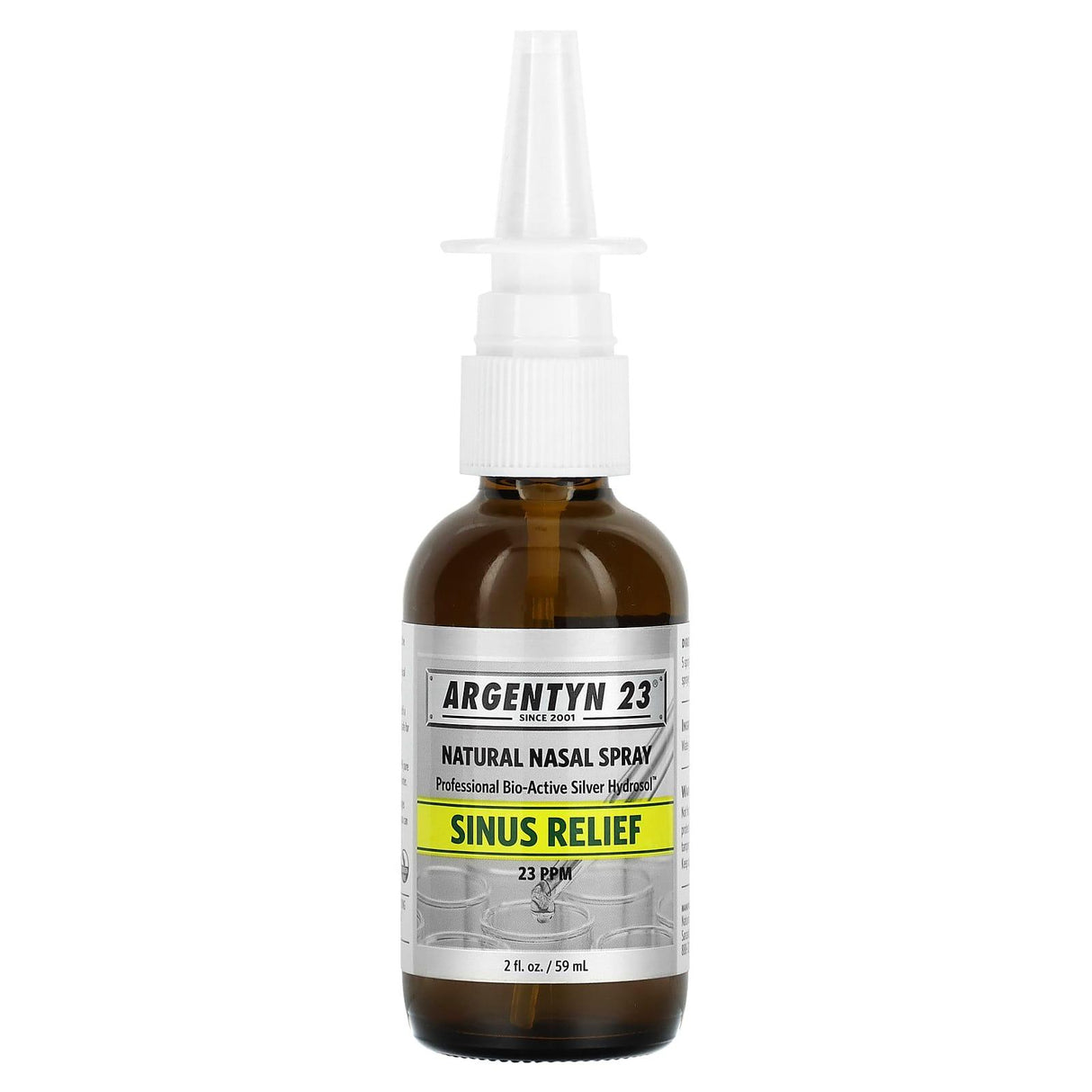 Sovereign Silver, Argentyn 23, Natural Nasal Spray, Sinus Relief, 2 fl oz (59 ml) - Supply Center USA