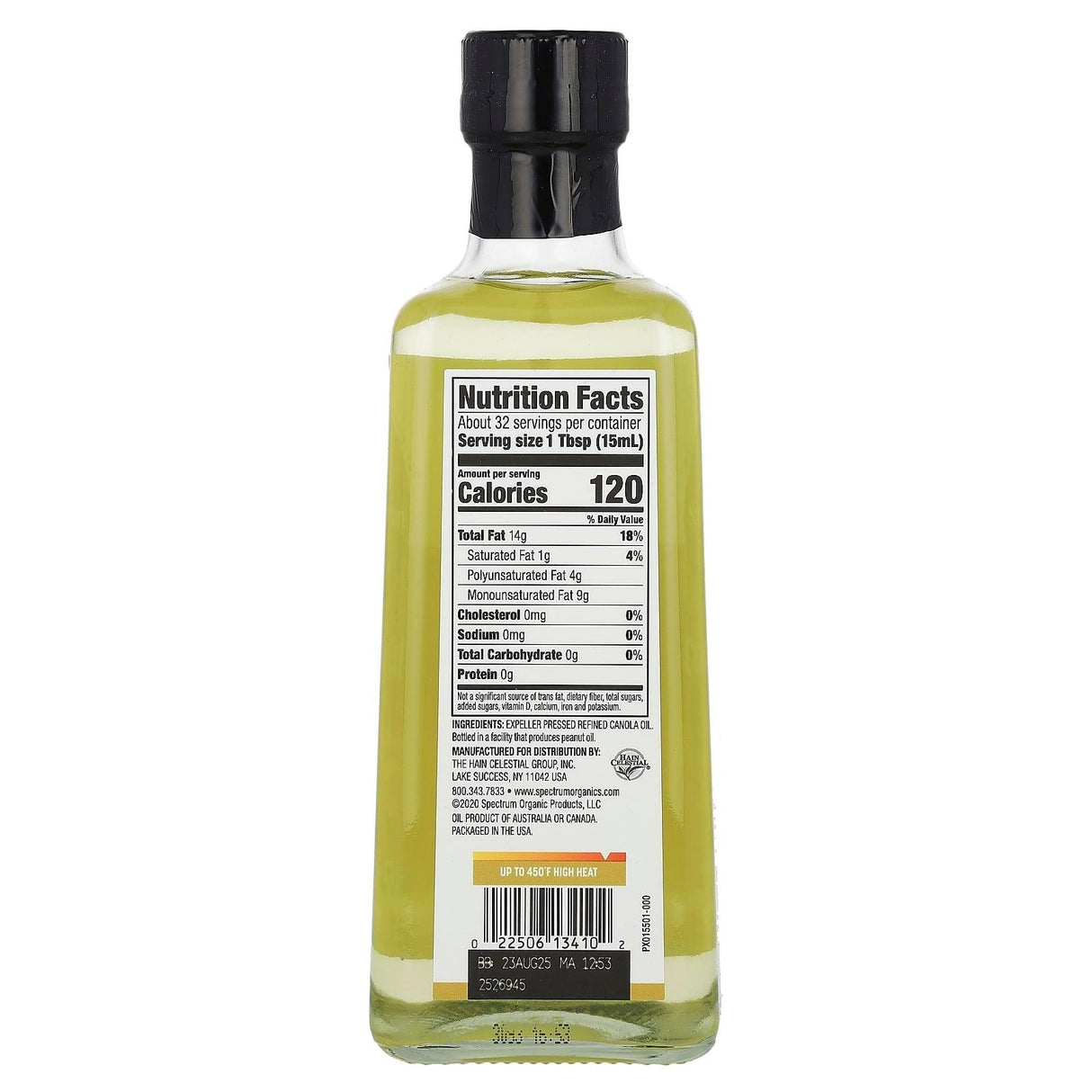 Spectrum Culinary, Canola Oil, Refined, 16 fl oz (473 ml) - Supply Center USA