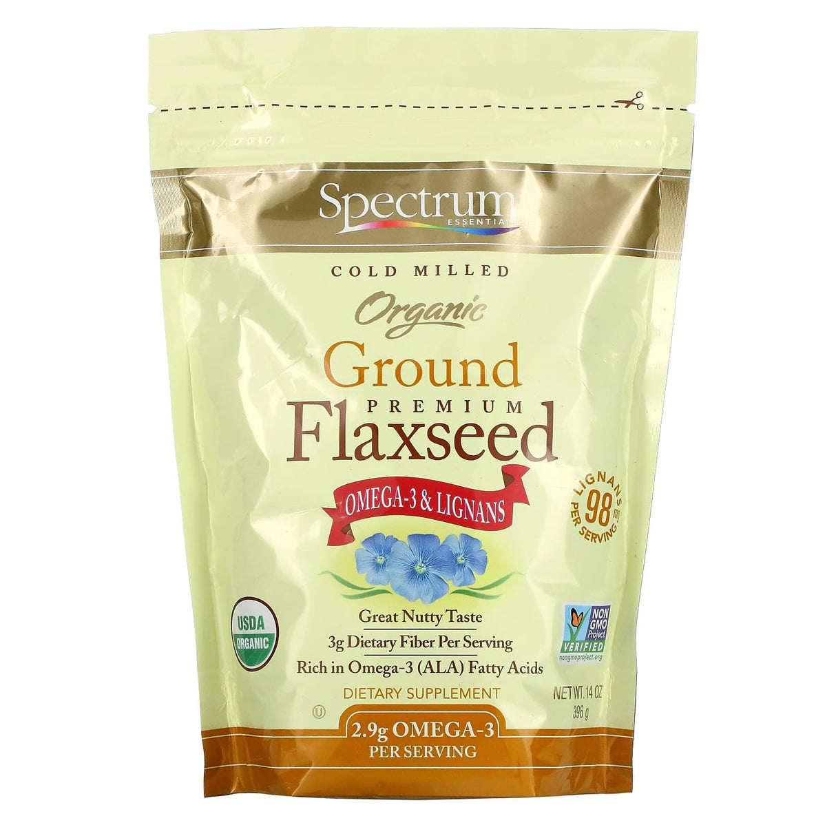 Spectrum Essentials, Organic Ground Premium Flaxseed, 14 oz (396 g) - Supply Center USA