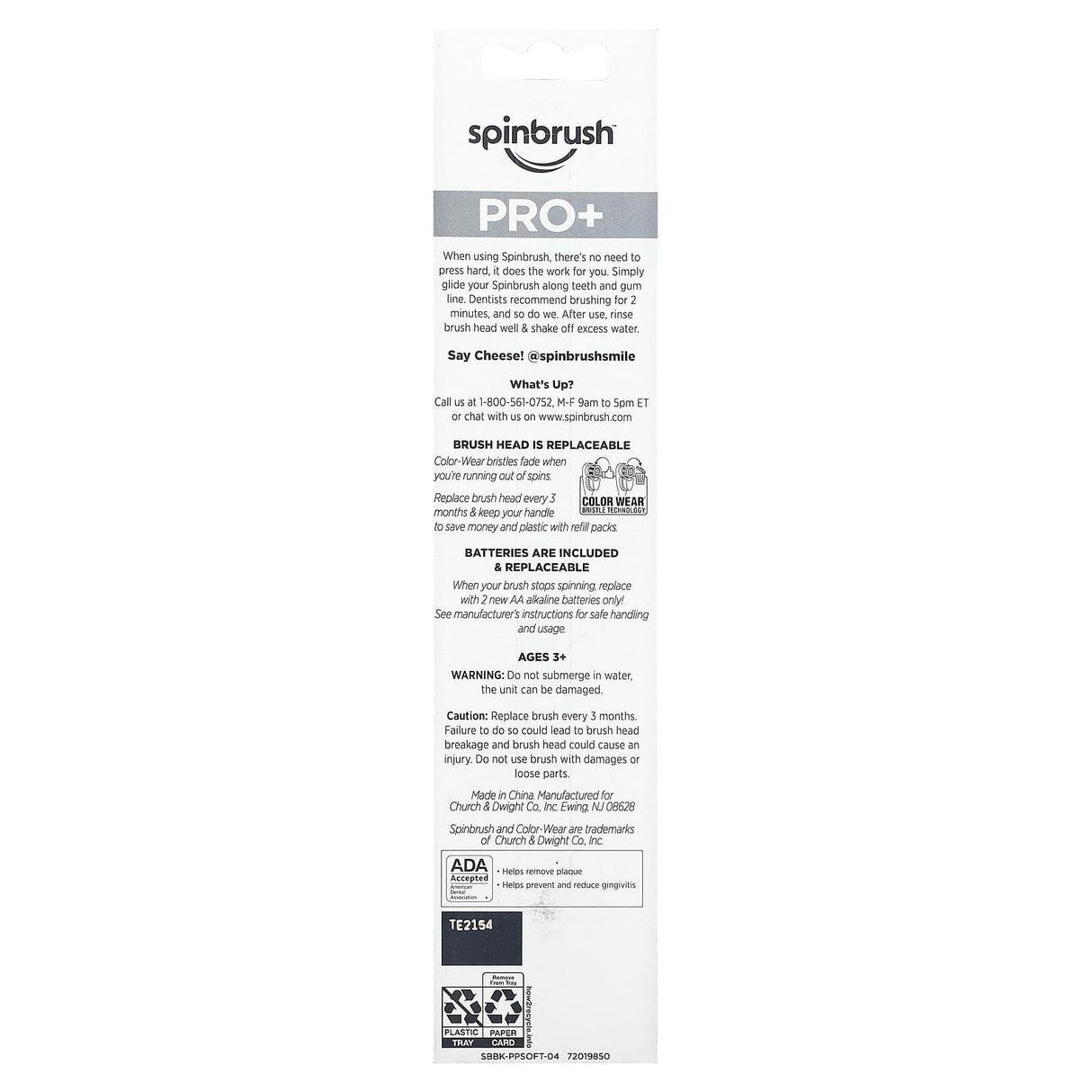 Spinbrush, Dual Brush Action Head, Powered Toothbrush, Soft, 1 Toothbrush - Supply Center USA