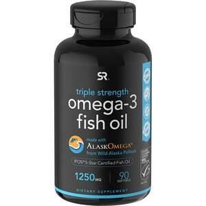 Sports Research, Omega-3 Fish Oil, Triple Strength, 1,250 mg, 90 Softgels - Supply Center USA