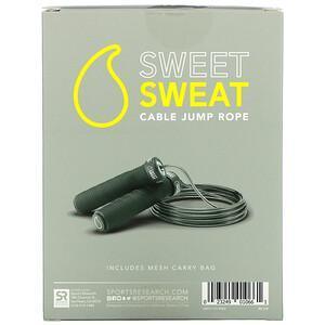 Sports Research, Sweet Sweat Cable Jump Rope, Black, 10 ft, 1 Jump Rope - Supply Center USA