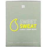 Sports Research, Sweet Sweat Cable Jump Rope, Black, 10 ft, 1 Jump Rope - Supply Center USA
