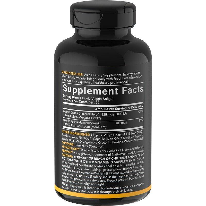 Sports Research, Vitamin K2 + D3, 60 Veggie Softgels - Supply Center USA