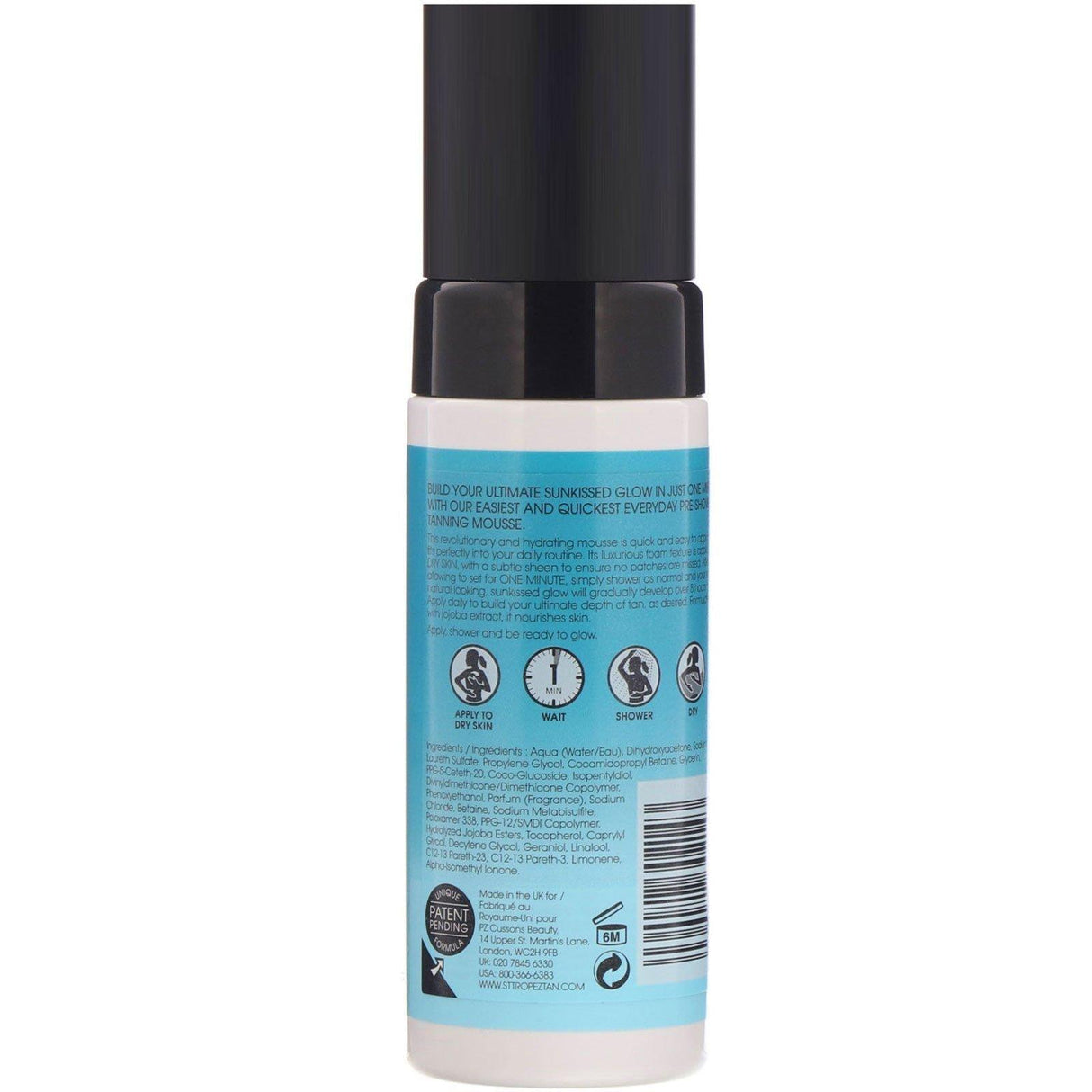 St. Tropez, Gradual Tan, One Minute, Everyday Pre-Shower, Tanning Mousse, 4 fl oz (120 ml) - Supply Center USA