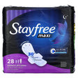 Stayfree, Maxi, Overnight with Wings, 28 Pads - Supply Center USA