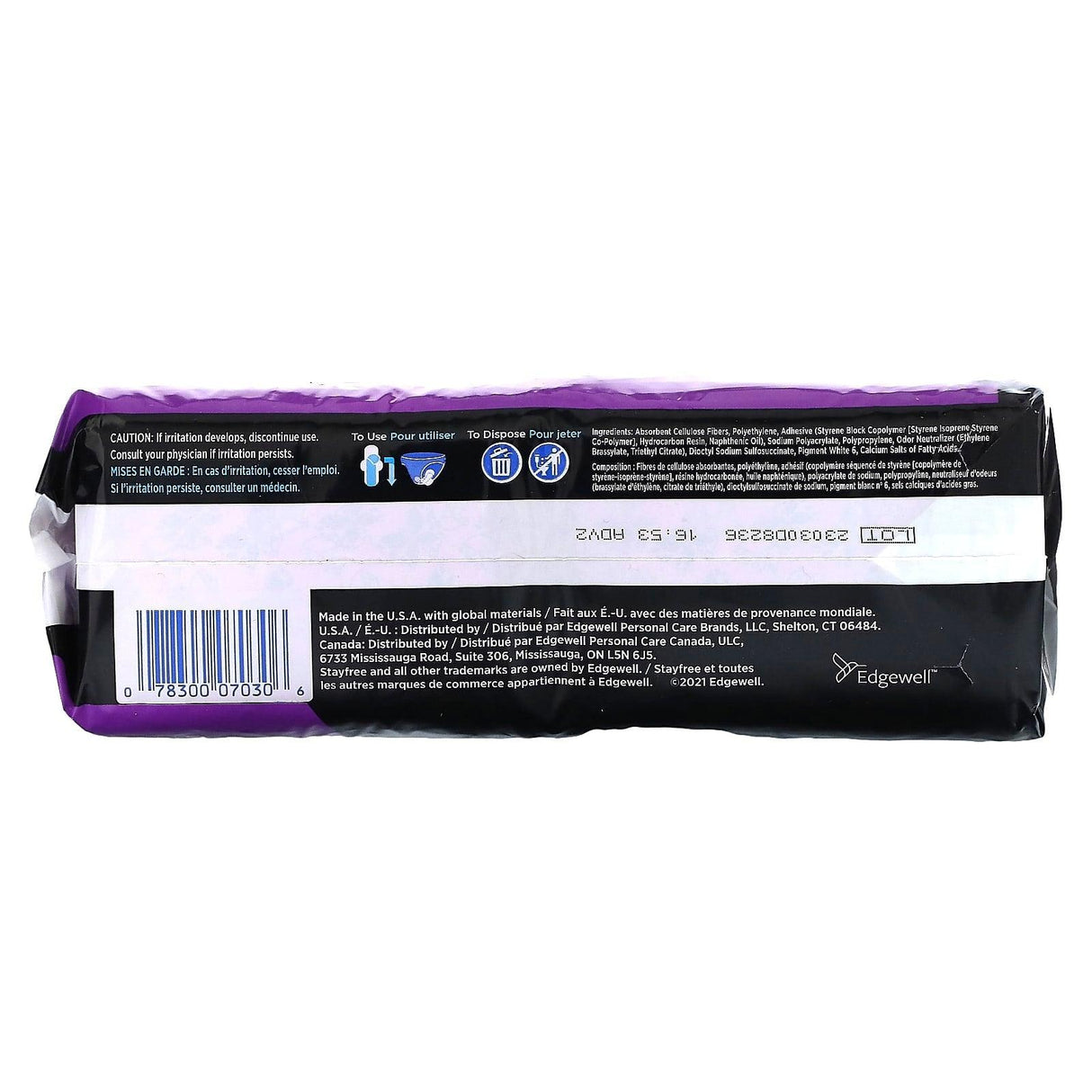 Stayfree, Maxi, Overnight with Wings, 28 Pads - Supply Center USA