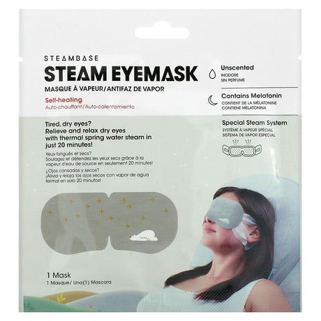 Steambase, Steam Eye Mask, Unscented, 1 Mask - Supply Center USA