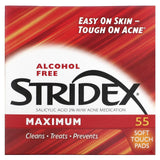 Stridex, Maximum, Alcohol Free, 90 Soft Touch Pads - Supply Center USA