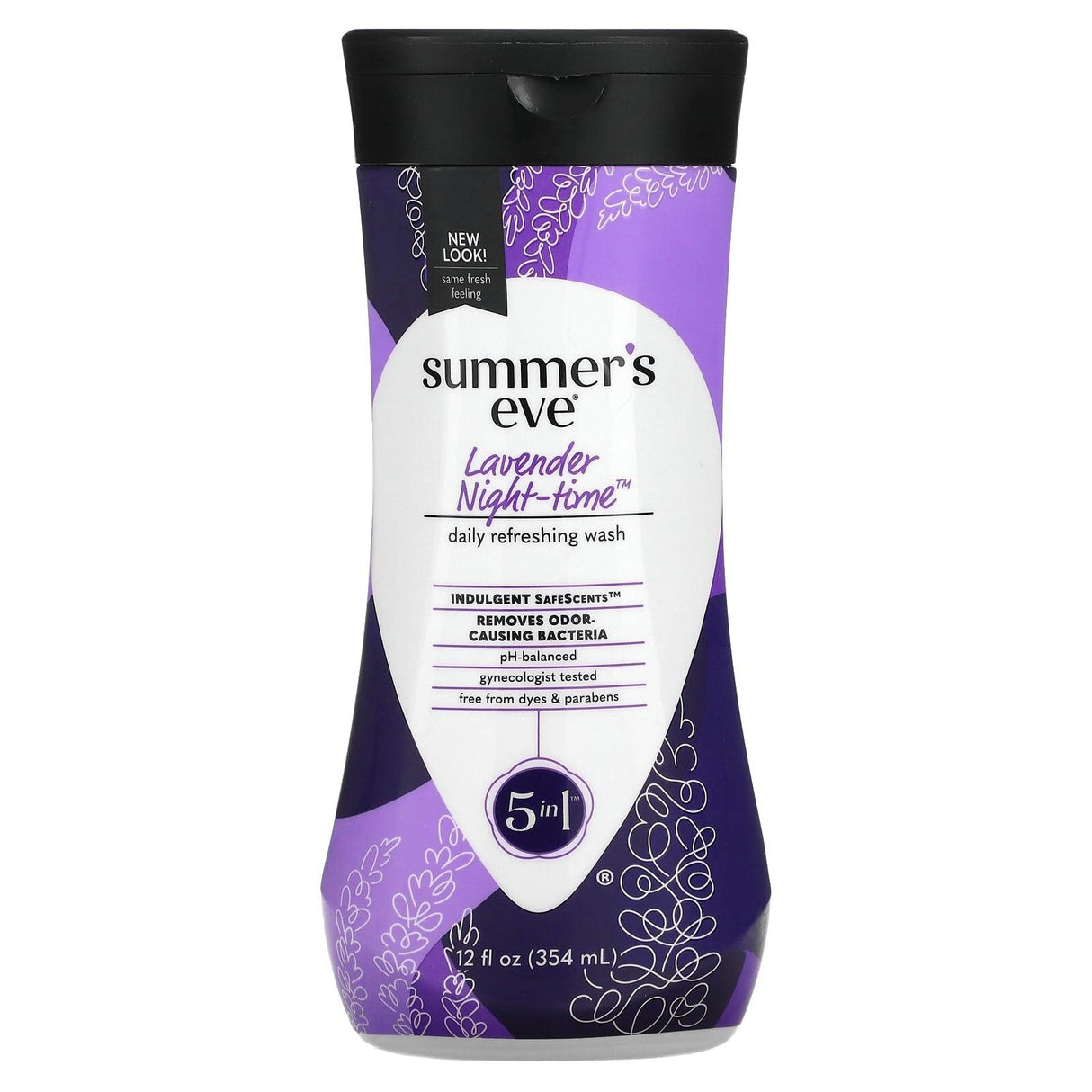 Summer's Eve, 5 in 1 Daily Refreshing Wash, Lavender Night-Time, 12 fl oz (354 ml) - Supply Center USA