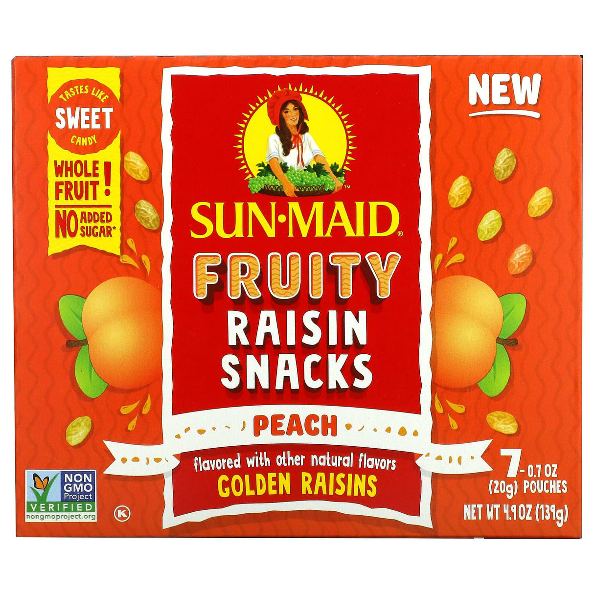 Sun-Maid, Fruity Raisin Snacks, Sour Blue Raspberry, 7 Pouches, 0.7 oz (20 g) Each - Supply Center USA