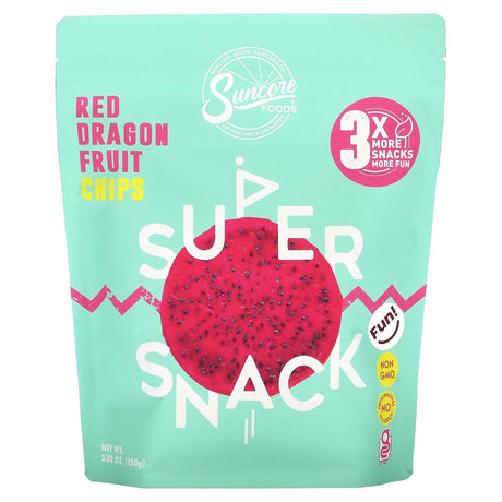 Suncore Foods, Super Snack, Red Dragon Fruit Chips, 5.32 oz (150 g) - Supply Center USA