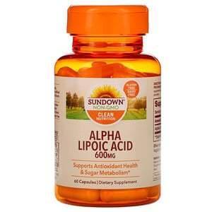Sundown Naturals, Alpha Lipoic Acid, 600 mg, 60 Capsules - Supply Center USA