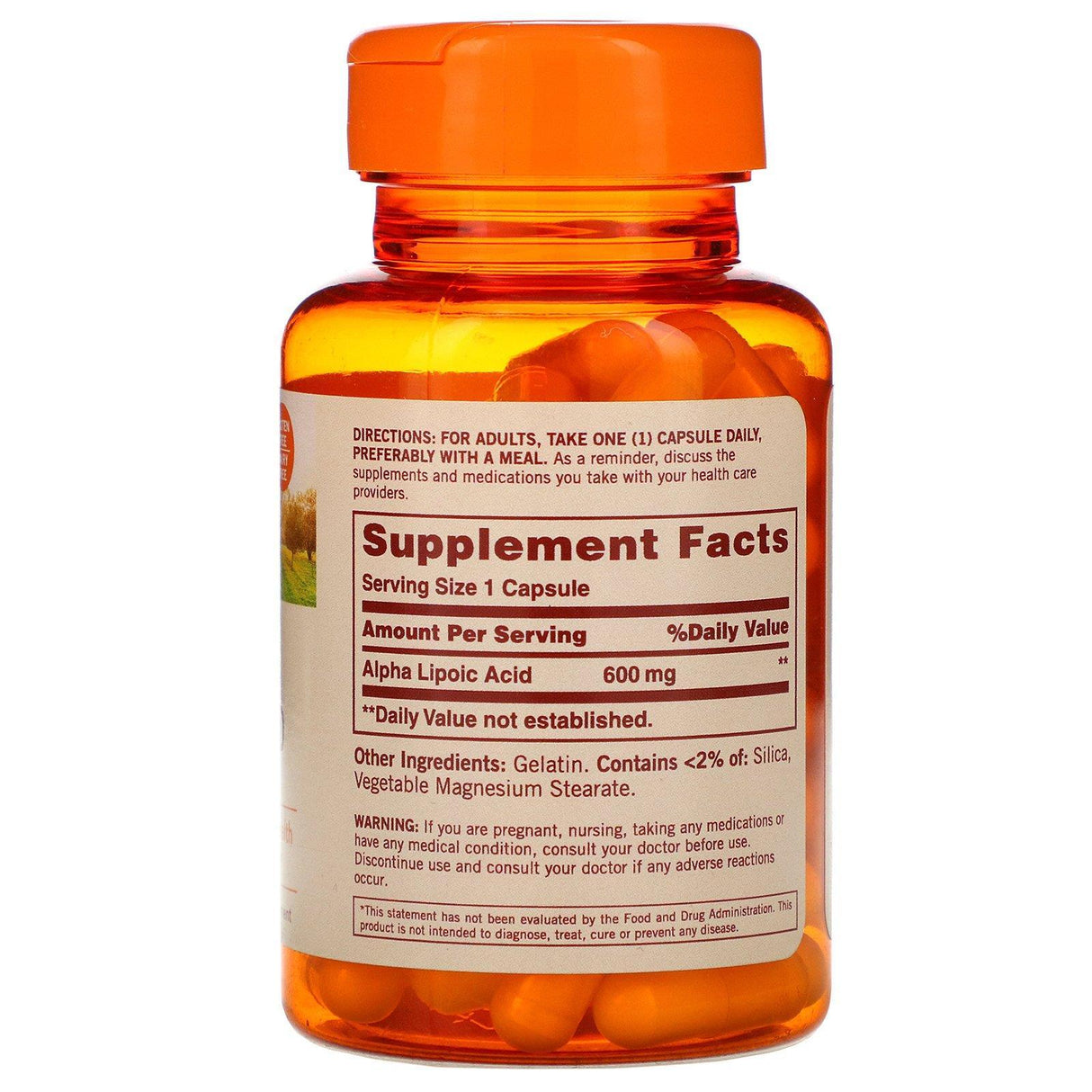 Sundown Naturals, Alpha Lipoic Acid, 600 mg, 60 Capsules - Supply Center USA