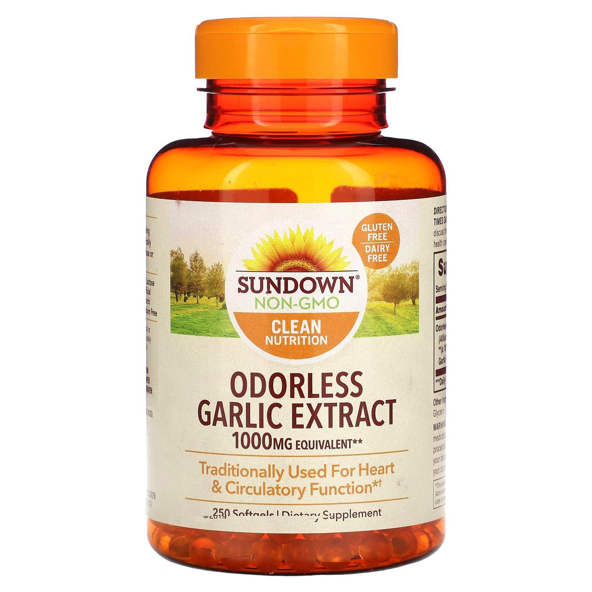 Sundown Naturals, Odorless Garlic Extract, 1,000 mg, 250 Softgels - Supply Center USA