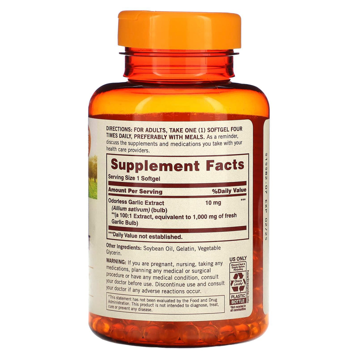 Sundown Naturals, Odorless Garlic Extract, 1,000 mg, 250 Softgels - Supply Center USA