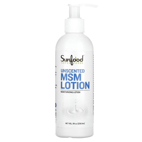 Sunfood, MSM Moisturizing Lotion, Unscented, 8 fl oz (236.6 ml) - Supply Center USA