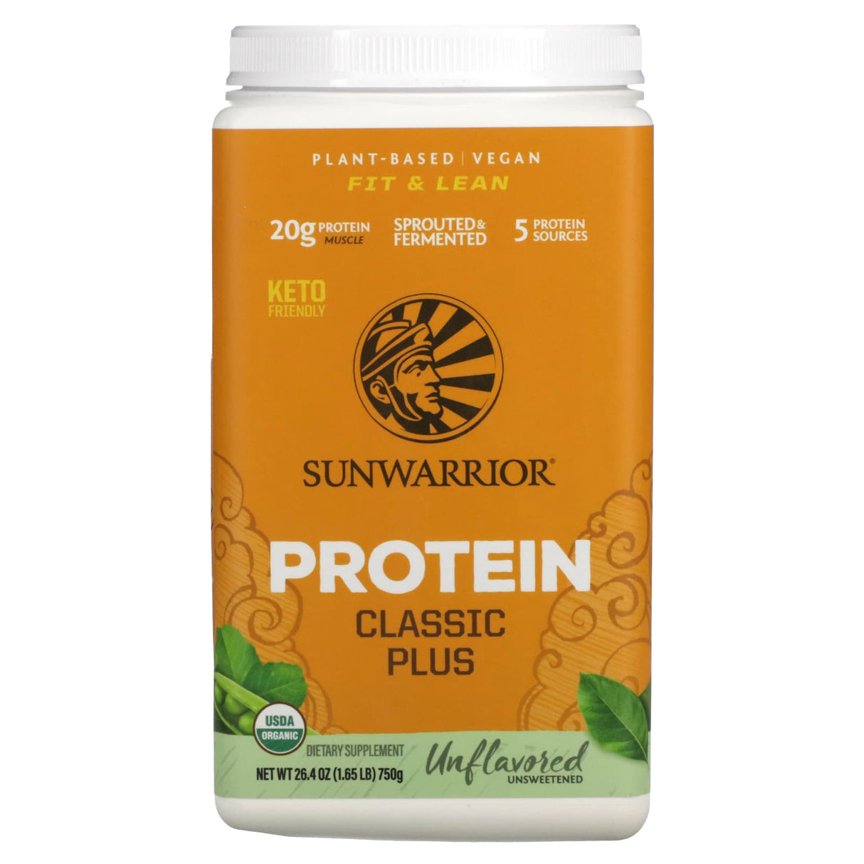 Sunwarrior, Classic Plus Protein, Plant Based, Vanilla, 1.65 lb (750 g) - Supply Center USA