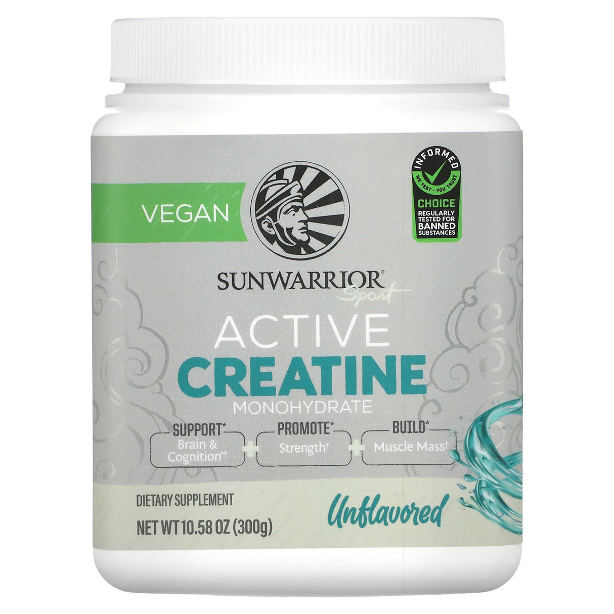 Sunwarrior, Sport, Active Creatine Monohydrate, Unflavored, 10.58 oz (300 g) - Supply Center USA