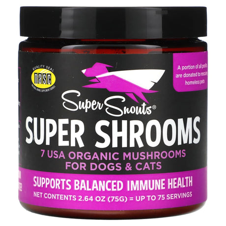 Super Snouts, Super Shrooms, For Dogs & Cats, 2.64 oz (75 g) - Supply Center USA