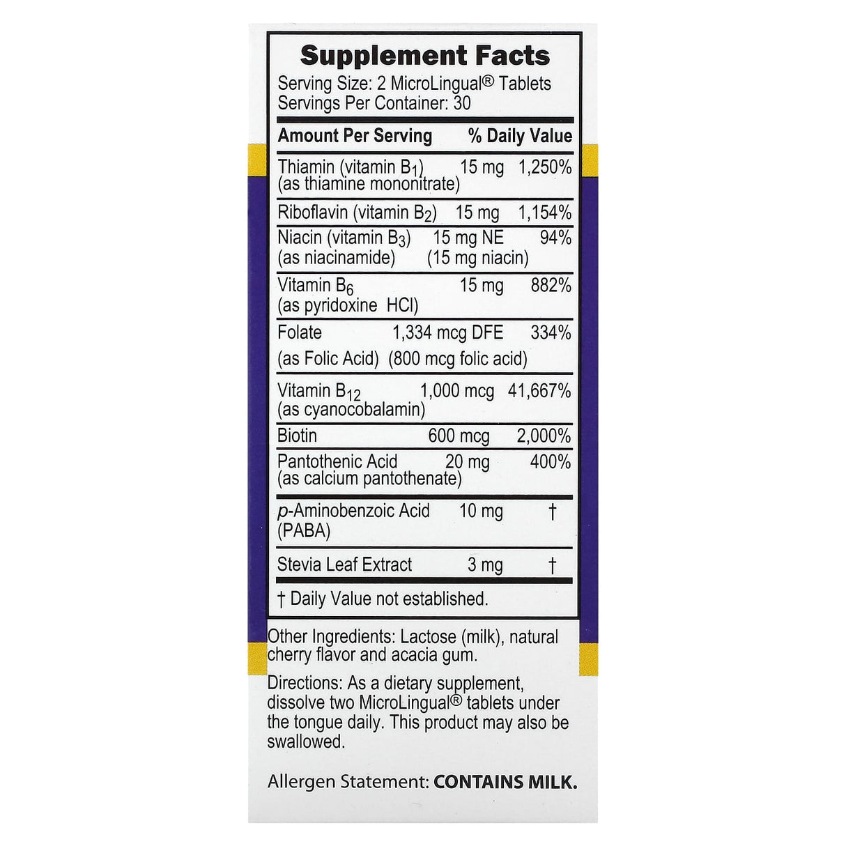 Superior Source, Women's B Complex, 60 MicroLingual Instant Dissolve Tablets - Supply Center USA
