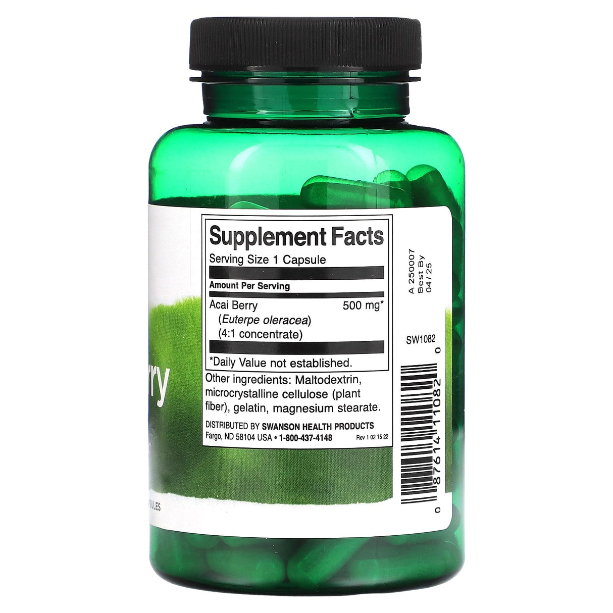 Swanson, Acai Berry, 500 mg , 120 Capsules - Supply Center USA