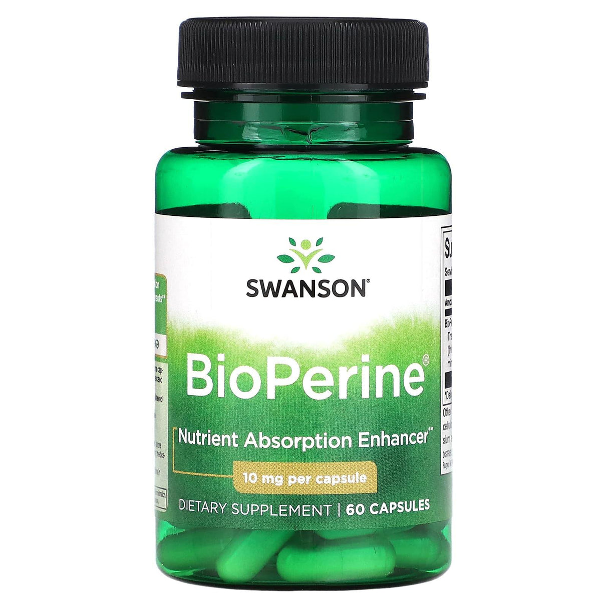 Swanson, BioPerine, 10 mg, 60 Capsules - Supply Center USA