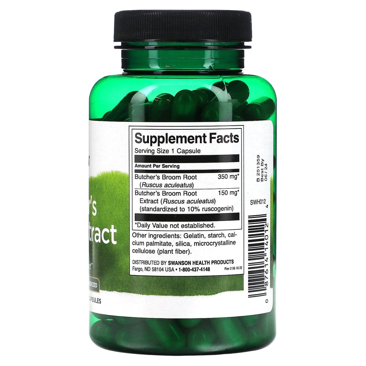 Swanson, Butcher's Broom Extract, 150 mg, 120 Capsules - Supply Center USA