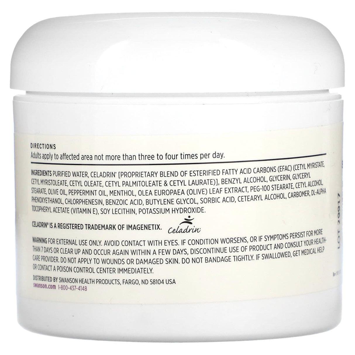 Swanson, Celadrin Joint Cream, Fresh Mint, 4 fl oz (118 ml) - Supply Center USA