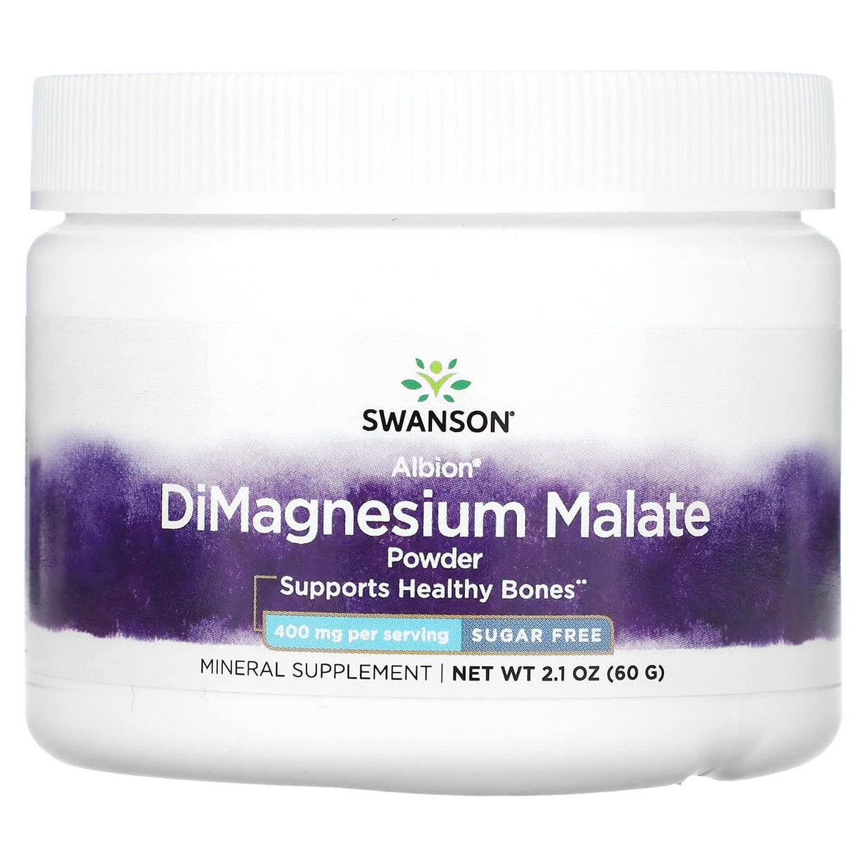 Swanson, DiMagnesium Malate Powder, 400 mg, 2.1 oz (60 g) - Supply Center USA